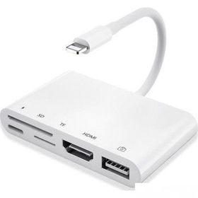 Ally 5in1 Lightning HDMI Dijital Av Adaptör+ Otg USB Hub Kamera TF SD Okuyucu