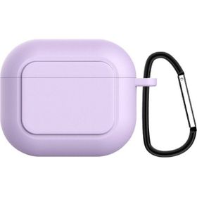 Ally ALL-35179 Mor Apple Airpods 3 Kancalı Ultra Ince Silikon Kulaklık Kılıfı