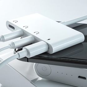 Ally Andriod USB Type-C 4 in 1 OTG Ses Adaptörü Çift DC 3.5 mm Jack