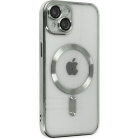 Ally iPhone 14 Plus 6.7 inç Renkli Kenar Lazer Çerçeveli Magsafe Uyumlu Silikon Cep Telefonu Kılıfı