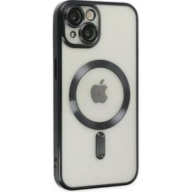 Ally iPhone 14 Plus 6.7 inç Renkli Kenar Lazer Çerçeveli Magsafe Uyumlu Silikon Cep Telefonu Kılıfı