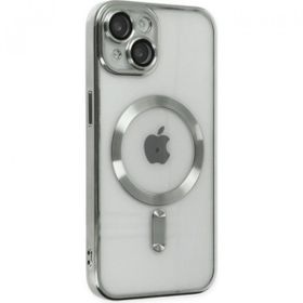 Ally iPhone 14 Plus 6.7 inç Renkli Kenar Lazer Çerçeveli Magsafe Uyumlu Silikon Cep Telefonu Kılıfı