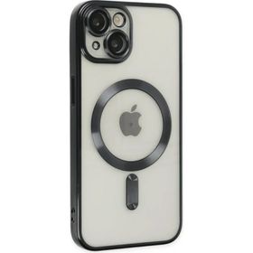 Ally iPhone 14 Plus 6.7 inç Renkli Kenar Lazer Çerçeveli Magsafe Uyumlu Silikon Cep Telefonu Kılıfı