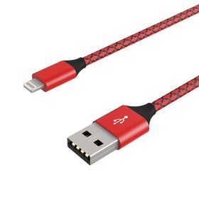 Ally iPhone 7-8-8 XS XR.11 3.0A 1 mm Kırmızı Hızlı Halat Usb Şarj Kablosu
