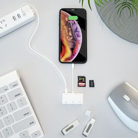 Ally İPhone Lightning To Tf,Sd Card Reader Usb 3.Kamera Adaptörü