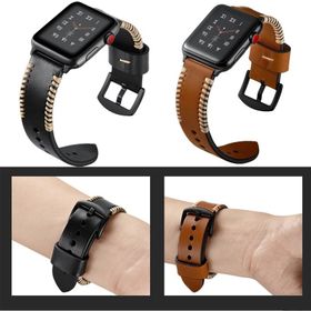 Ally iWatch 4-5 44 mm 1-2-3 42 mm Deri El Yapımı Kordon Kayış