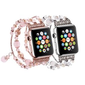 Ally iWatch 4-5 44 mm 1-2-3 42 mm Full Boncuk Taşlı Kordon Kayış