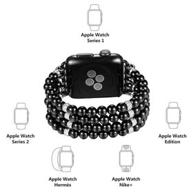 Ally iWatch 4-5 44 mm 1-2-3 42 mm Full Boncuk Taşlı Kordon Kayış