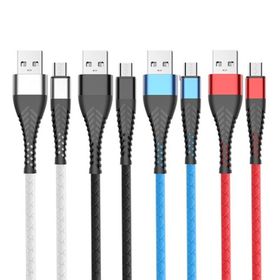 Ally Micro Usb 3.0A Hızlı Şarj Usb Kopmaz 1 mt Siyah-Kırmızı Kablo