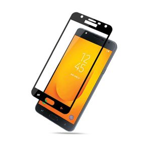 Ally Mobile Samsung Galaxy J7 Duo J720 İçin Full Kaplama Ekran Koruyucu Siyah Kırılmaz Cam