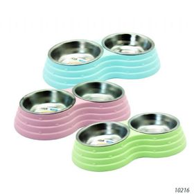 Ally Paws Renkli 2x370 ml Kedi ve Köpekler İçin Çelik Mama ve Su Kabı