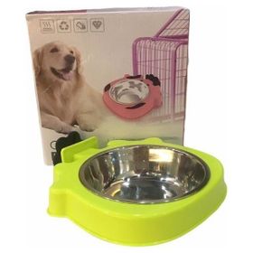 Ally Paws Yeşil Kedi Köpek İçin Kafese Takılabilen Mama Kabı
