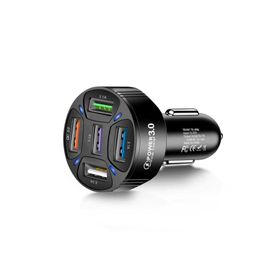 Ally QC3.0 5 Port Çıkışlı Çoklu USB Araç İçi Çakmaklık Siyah Hızlı Şarj Başlığı