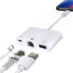 Ally USB Type-C 3 in 1 Ethernet RJ45 ve USB Kamera Adaptörü
