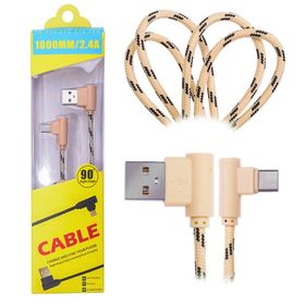 Ally Usb Type-C Eğik Başlı Halat 1 mt Usb Kablo