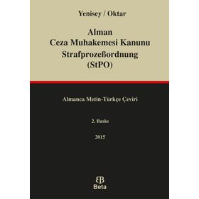Alman Ceza Muhakemesi Kanunu StrafprozeBordnung StPO - Salih Oktar Feridun Yenisey