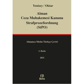 Alman Ceza Muhakemesi Kanunu StrafprozeBordnung StPO - Salih Oktar Feridun Yenisey
