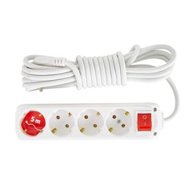 Almera 5 Mt 4'lü Anahtarlı Topraklı Priz