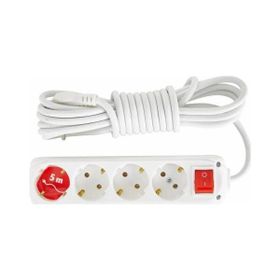 Almera 5 Mt 4'lü Anahtarlı Topraklı Priz