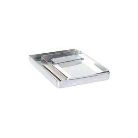 Almetal 25x35x3.5 cm Köşeli Alüminyum Baklava Tepsisi