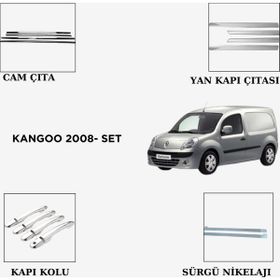 Alminox Oto Paslanmaz Çelik Kangoo 2008 Sürgü Nikelajı