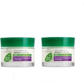 Aloe Via 2x50 ml Aloe Vera Besleyici Gece Kremi