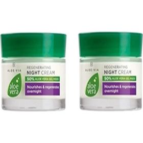 Aloe Via 2x50 ml Aloe Vera Besleyici Gece Kremi