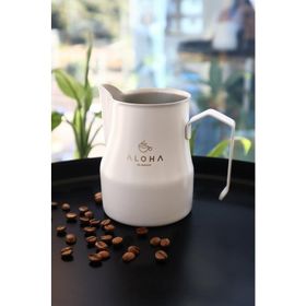 Aloha Kahve 500 ml Beyaz Süt Potu