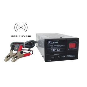 Alpa 24Volt 5Amper Mikroişlemci Kontrollü Akü Şarj Cihazı