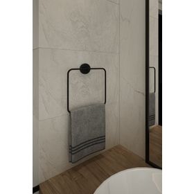 Alper Banyo Eko Siyah Kare Havluluk