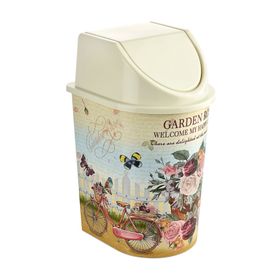 Alper Banyo TP2230 Pembe Kalp Desenli Klik Çöp Kovası
