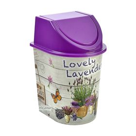 Alper Banyo TP2230 Pembe Kalp Desenli Klik Çöp Kovası