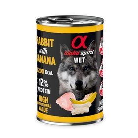 Alpha Spirit Yetişkin Tavşanlı Muzlu 400 gr Köpek Konservesi