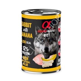 Alpha Spirit Yetişkin Tavşanlı Muzlu 400 gr Köpek Konservesi