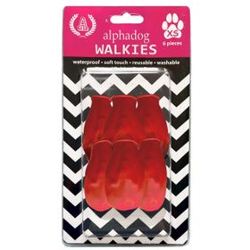 Alphadog 6 Adet XS Kırmızı Köpek Galoşu