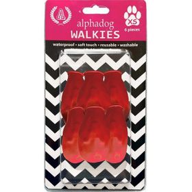 Alphadog 6 Adet XS Kırmızı Köpek Galoşu