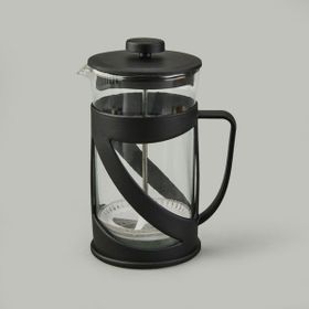 Alpina 600 ml Şeffaf Siyah French Press