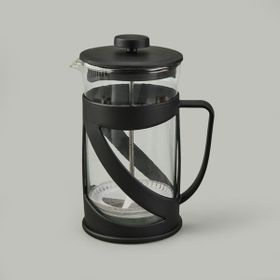 Alpina 600 ml Şeffaf Siyah French Press