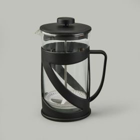 Alpina 600 ml Şeffaf Siyah French Press
