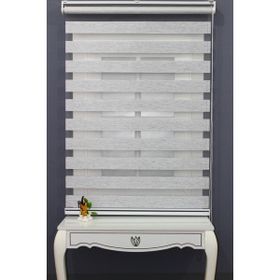 Alpinaz Zebra Açık Gri Bambu Perde Güneşlik