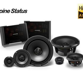 Alpine Status Yüksek Çözünürlüklü 6-1/2 inç 16,5 cm 3 Yönlü Slim Fit Bileşen Hoparlör Seti