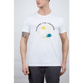 Alpinist Vide Beyaz Erkek T-shirt