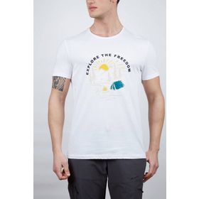 Alpinist Vide Beyaz Erkek T-shirt