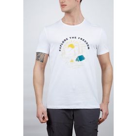 Alpinist Vide Beyaz Erkek T-shirt