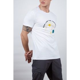 Alpinist Vide Beyaz Erkek T-shirt