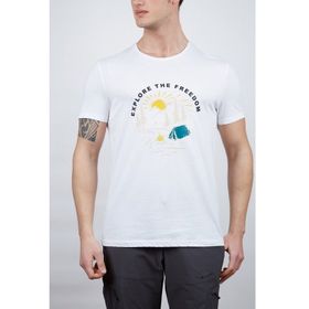 Alpinist Vide Beyaz Erkek T-shirt