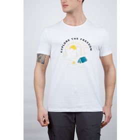 Alpinist Vide Beyaz Erkek T-shirt