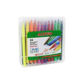 Alpino 24 Renk Brush Pen Fırça Uçlu Keçeli Kalem