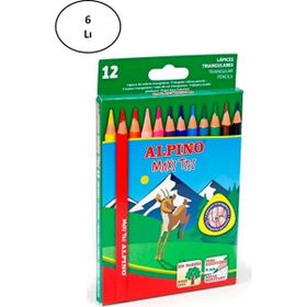 Alpino ALP-AL-2133 12 Renk 6lı Kuru Boya Kalemi