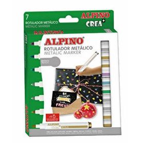 Alpino Crea Metalix 7'li Keçeli Kalem Seti